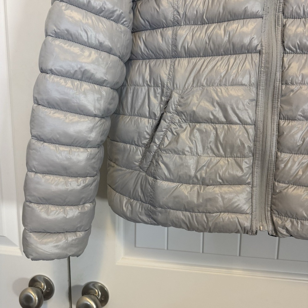 Nautica Reversible Womens XL Lightweight Hooded Puffer Jacket Quilted Full Zip - Picture 13 of 14